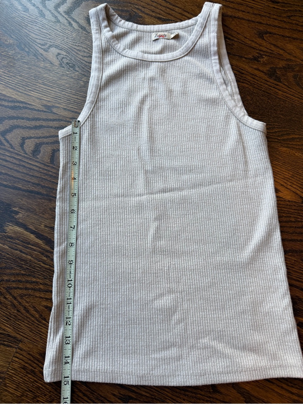 Faherty Cream Ribbed Tank Top - Picture 5 of 5